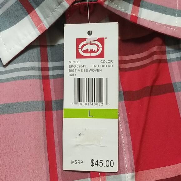 $10 Sale NWT Ecko Red Plaid Shirt - Picture 4 of 5